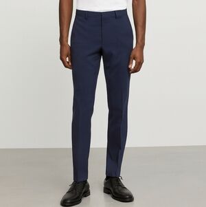 Theory Mini Check Dress Pants Navy Black 32/34